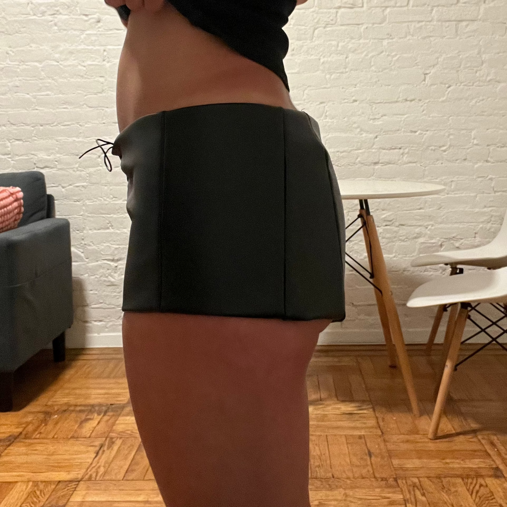 Black Lace Up Shorts